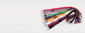 Hasil cetak tali lanyard full warna dua sisi