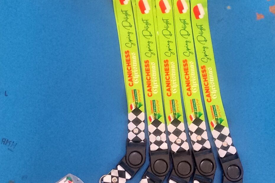 Contoh hasil cetak lanyard full warna dua sisi